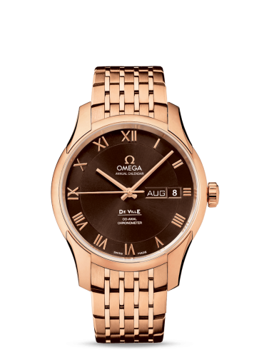 Omega De Ville Co-Axial Annual Calendar Red Gold / Brown / Bracelet